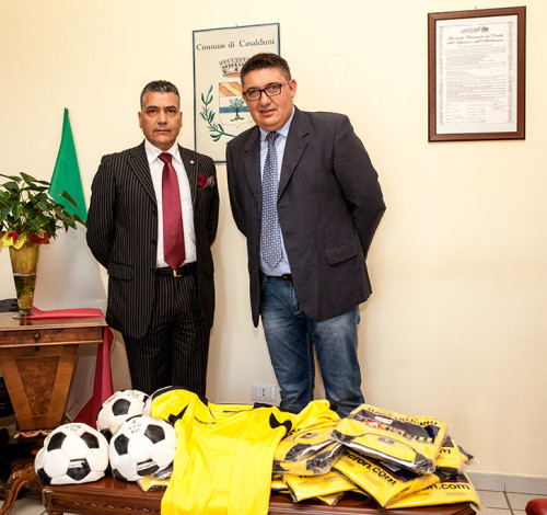 4 giugno, Doni alla scuola calcio del Comune di Casalduni (BN)