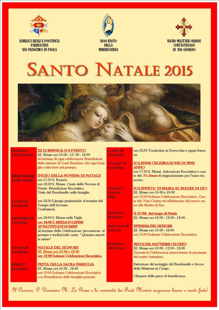 Calendario del Santo Natale