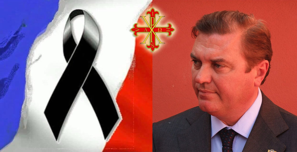 13 novembre, Sua Altezza il Principe Carlo di Borbone allo stadio de France durante la strage di Parigi‏